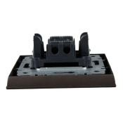 Выключатель встраиваемый одноклавишный IEK BRITE BR-V10-0-10-K45-F ВСР10-1-0-БрТБ в сборе бронза