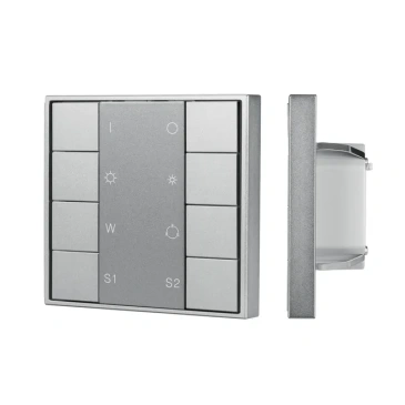Панель Knob DALI-201-23-1G-2SC-RGBW-DT8-IN Silver (BUS, Frame) 048220
