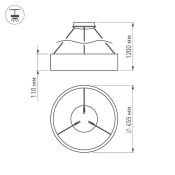 Подвесной светильник  33W Белый дневной 022147(1) SP-TOR-RING-HANG-R460 220V IP20 круглый белый