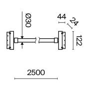 Трековый подвесной светильник 50W Белый дневной TR101-2-50W4K-B Тау / Tau Gravity 4000K чёрный