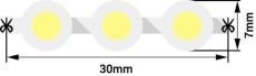 Светодиодная лента dip 308 Белый 12V  7.7W/m 96Led/метр герм 00000001044 DIP-96-12-7.7-W-68