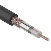 Кабель коаксиальный RG58A/U (50 Ом) чёрный 100м