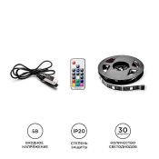 Комплект светодиодной ленты RGB 10-70 5V 7,2W/m, 5050,30led/m 2*0,5м для телевизора IP20