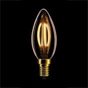 лампа ретро светодиодная Vintage форма свеча 4W 057-097 C35 GOLDEN/E14 диммируемая