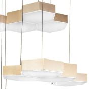 Люстра подвесная Lightstar светодиодная  60W Белый теплый 750221 FAVO золото