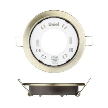 Встраиваемый светильник  без лампы UL-00005056 GX53-H2 ANTIQUE BRASS 10 PROM круглый античная бронза