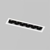 Встраиваемый светильник  10W Белый дневной DENKIRS SPACE DK2514-WB 220V IP20 прямоугольный белый/черный