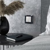 Выключатель встраиваемый двухклавишный с подсветкой  WERKEL W1120161 белый матовый
