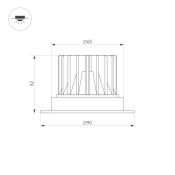 Встраиваемый светильник   6W Белый дневной 035745 MS-ATLAS-TRIMLESS-R50 40deg 230V круглый белый с черной вставкой