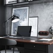 Ретро розетка пластиковая WERKEL RETRO Vintage W5871051 с з/к черный матовый/хром