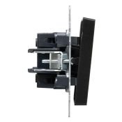 Выключатель встраиваемый двухклавишный проходной IEK BRITE BR-V22-0-10-K02 ВС10-2-6-БрЧ черный Уценка