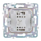 Выключатель встраиваемый одноклавишный с подсветкой IEK SKANDY SK-V10-1-10-K53 SK-V07G графит