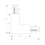 Коннектор угловой LGD-4TR-CON-L-EXT-WH (C) 024718