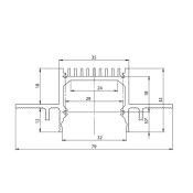комплект профиля LG35-R встраиваемый ANOD 00-00010361