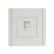 Розетка встраиваемая компьютерная IEK FORTE&PIANO RJ45 кат.6 FP231 белый FP-K10-2-K01