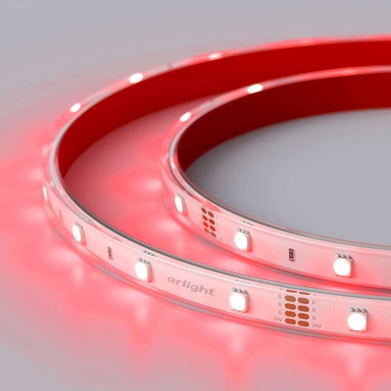 Светодиодная лента RGB 5060 24V  7.2W/m  30Led/метр герм (силиконовая трубка) 026484(2) RTW-PS-B30-13mm IP67