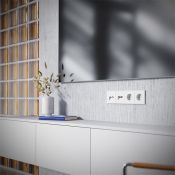 Розетка телевизионная встраиваемая VOLTUM S70 TV+RJ45 кат. 6 белый матовый
