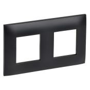 Рамка пластик 2 поста IEK SKANDY SK-M22-K02 SK-F02Bl черный