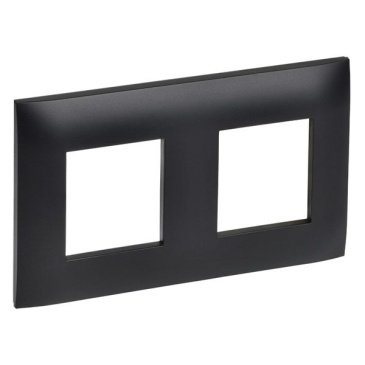 Рамка пластик 2 поста IEK SKANDY SK-M22-K02 SK-F02Bl черный