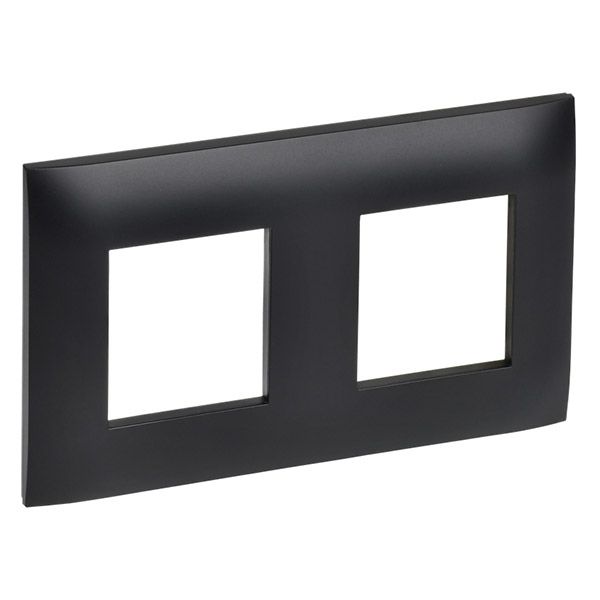Рамка пластик 2 поста IEK SKANDY SK-M22-K02 SK-F02Bl черный