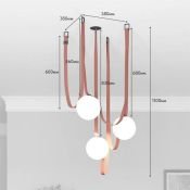 Готовый набор ременной трековой системы DENKIRS  30W Белый дневной Belty DK55SET12-01-BR подвесной коричневый