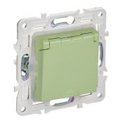Штепсельная розетка встраиваемая IEK SKANDY 16А SK-R16-16-44-K06 SK-R11G с з/к без з/ш и крышкой мятный IP44 Штепсельная розетка встраиваемая IEK SKANDY 16А SK-R16-16-44-K06 SK-R11G с з/к без з/ш и крышкой мятный IP44