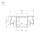 Накладной алюминиевый профиль STRETCH-32-CEIL-CENTER-2000 BLACK 055208