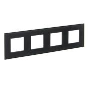Рамка стеклянная 4 поста IEK SKANDY SK-M42-G-K53 SK-F24G графит