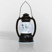 фигурка  светодиодная 4W Белый &quot;Снеговики&quot;, 501-061, 2Led, 4хААA, с эффектом снегопада, IP20