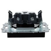 Штепсельная розетка встраиваемая IEK BRITE 10А BR-R10-10-K02 РС10-1-0-БрЧ без з/к и шторками черный