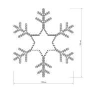 украшение из дюралайта 18W СНЕЖИНКА  Белый 025307 ARD-SNOWFLAKE-M4-750x750-324LED White