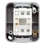 Выключатель одноклавишный Mini OG KR-78-0835 серый IP54 KRANZ