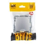 Штепсельная розетка встраиваемая IEK BRITE 16А BR-R16-16-K47 РСбш10-3-БрА с з/к и шторками с крышкой алюминий IP20