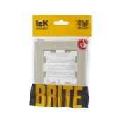 Рамка пластик 1 пост IEK BRITE BR-M12-K10 РУ-1-БрКр бежевый
