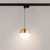 Трековый светильник  11W Белый дневной LGD-EMISFERO-TRACK-HANG-4TR-R150 170deg на шинопровод светлое золото 035939