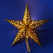 фигурка  светодиодная подвесная  "Золотая звезда"  Белый теплый  UL-00008588 ULD-H4545-005-STA-2AA 5Led, 1хАА, IP20