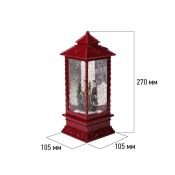 фигурка  светодиодная 4W Белый теплый &quot;Дед Мороз&quot;, 501-062, 2Led, 4хААA, с эффектом снегопада, IP20