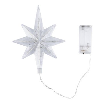 украшение на елку ЗВЕЗДА Белый теплый UL-00010943 ULD-H1525-009-STB-2AA WARM WHITE STAR-5