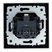 Штепсельная розетка встраиваемая IEK BRITE 16А BR-R14-16-K02-F РСР14-1-0-БрЧ с з/к и шторками в сборе черный