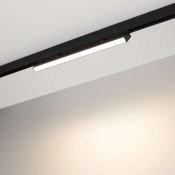 Магнитный трековый светильник 12W Белый теплый  MAG-FLAT-FOLD-25-S400 100deg  24V на магнитный шинопровод черный 034236