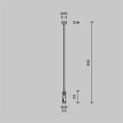 Крепление потолочное Длинное / Long двойное 700мм Flarity TRA159C-D1-BS латунь