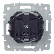 Штепсельная розетка встраиваемая IEK BRITE 16А BR-R16-16-44-K35 РСбш10-3-44-БрМ с з/к и шторками с крышкой маренго IP44