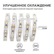 Светодиодная лента Белый дневной 3528 12V  9.6W/m 120Led/метр 00-143 Стандарт 8мм Светодиодная лента Белый дневной 3528 12V  9.6W/m 120Led/метр 00-143 Стандарт 8мм