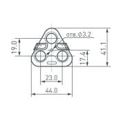 Светодиодный модуль герм. 3led Белый 2835smd 12V фигурный с линзой 020644 ARL-LT2835-3-Batwing