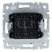 Выключатель встраиваемый трехклавишный IEK BRITE BR-V30-0-10-K35 ВС10-3-0-БрМ маренго