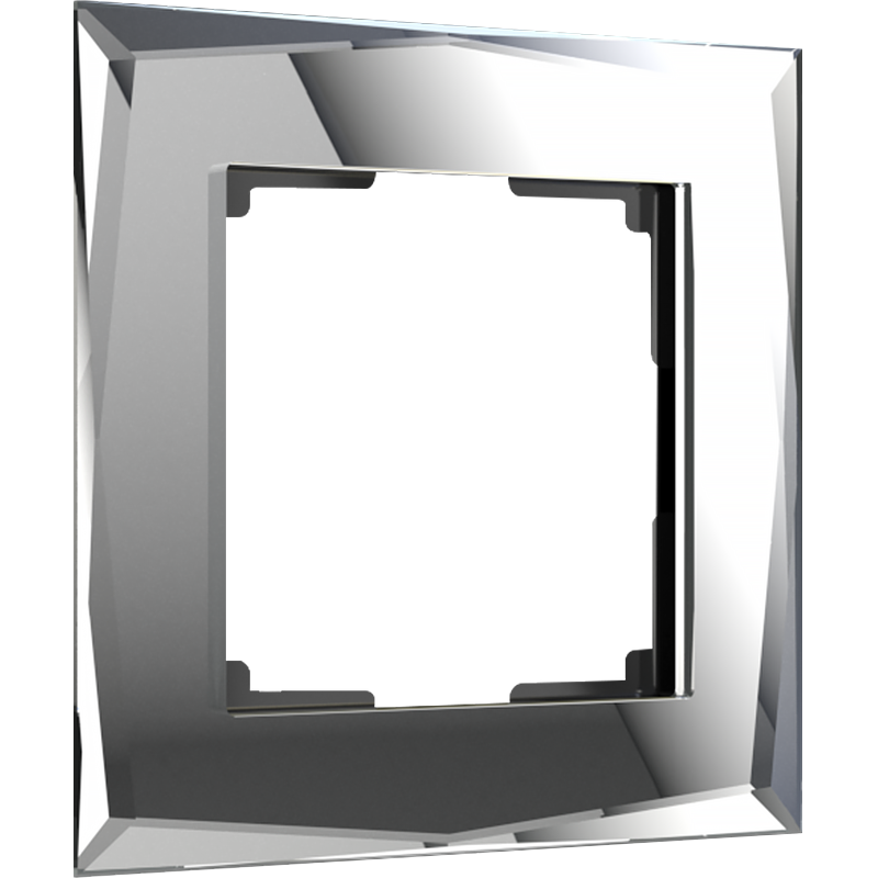 Рамка стеклянная 1 пост WERKEL Diamant WL08-Frame-01 / W0011220 зеркальный