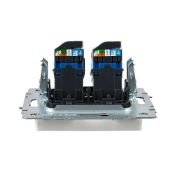 Розетка встраиваемая компьютерная двойная IEK BRITE BR-K20-2-K01 РК11-2-БрБ RJ45 кат.6 белый