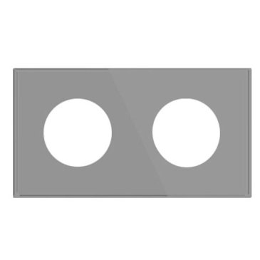 Рамка стеклянная 2 поста Arlight GLARE 043837 FRM-GLARE-GC-2-GR серый