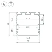алюминиевый профиль ARH-LINE-S-5050-2500 ANOD 041837