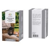 фигурка  светодиодная Декоративный фонарь Белый теплый, 501-145, 1Led, 1хАА, черный плетеный корпус,  IP20